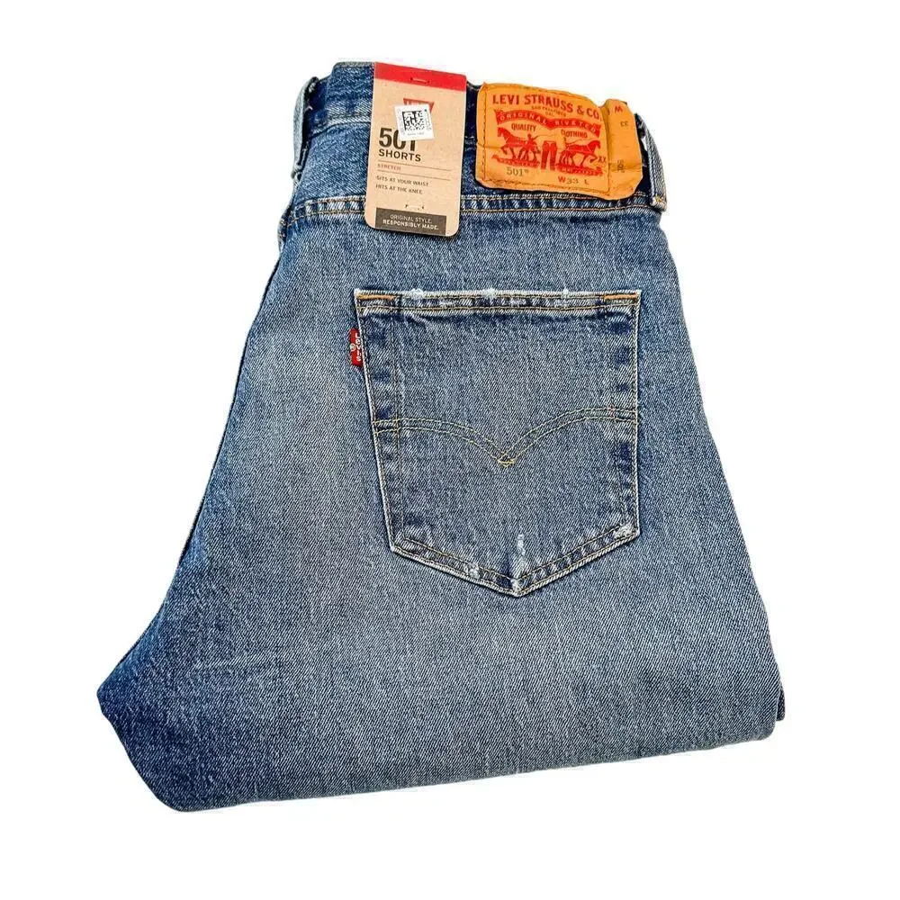 Levi's 501 Shorts Stretch Denim Jeans SZ33 9